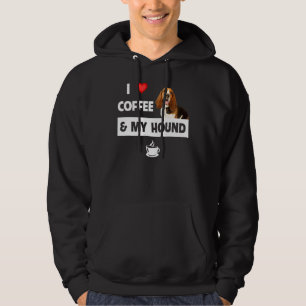I Love Coffee And My Basset Hound Dog Mom Dad Pet  Hoodie
