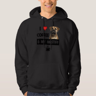 I Love Coffee And My Bullmastiff Mom Dad Pet Paren Hoodie