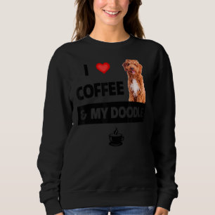 I Love Coffee And My Golden Doodle Dog Mom Dad Pet Sweatshirt