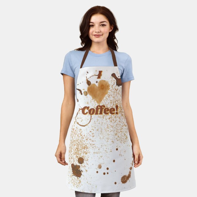 I Love Coffee  Apron (Worn)