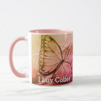 I Love Coffee Butterfly