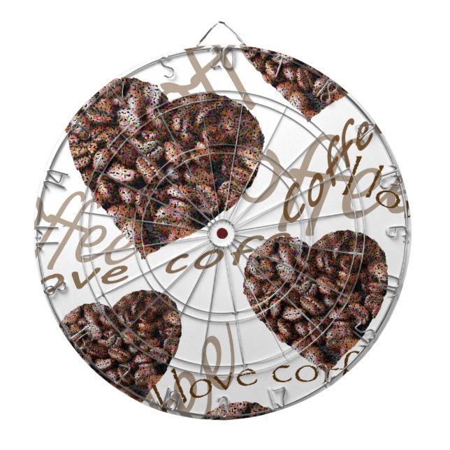 "I Love Coffee!" Dartboard (Front)