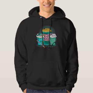 I Love Coffee Girl Boss Cup And Glasses Blink Hoodie