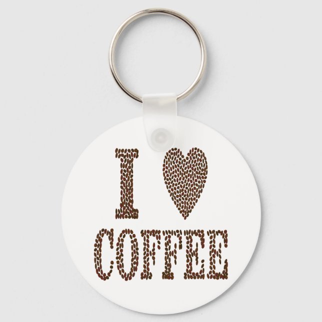 I Love Coffee Keychain (Front)