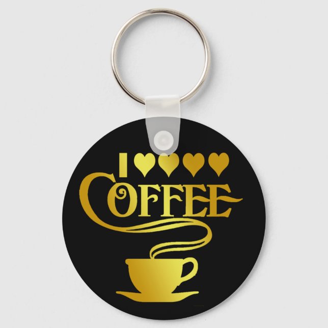 I LOVE COFFEE KEYCHAIN (Front)