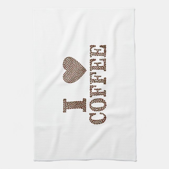 I Love Coffee Kitchen Towel (Vertical)