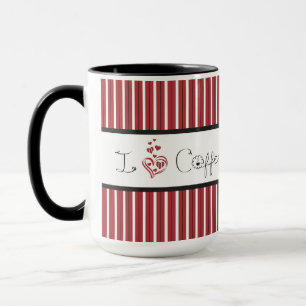 I Love Coffee Letter Art Mug