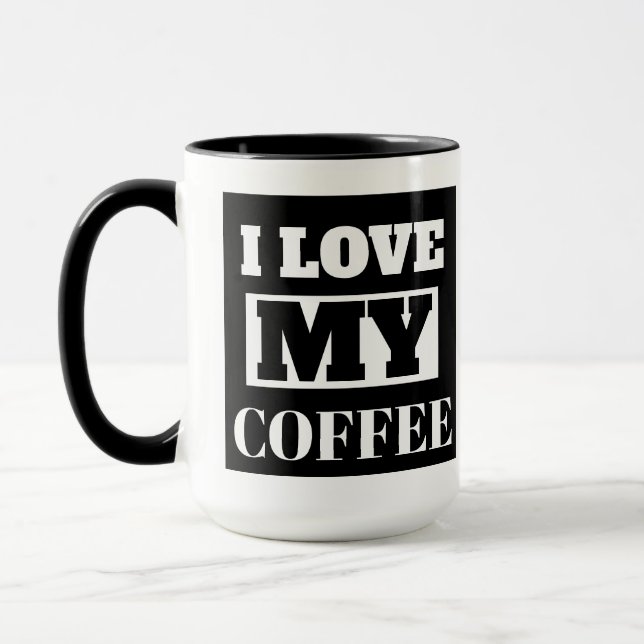 I LOVE COFFEE mug (Left)