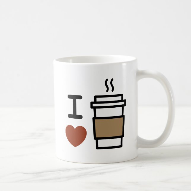 I Love Coffee Mug (Right)