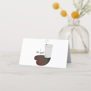 I Love Coffee Place Card