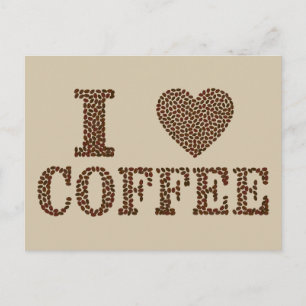 I love coffee postcard