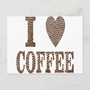 I Love Coffee Postcard