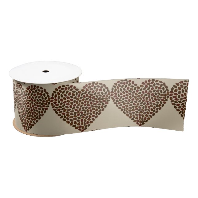 I love coffee ribbon satin ribbon (Spool)