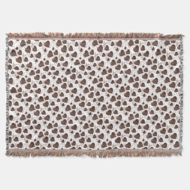 I Love Coffee!! Throw Blanket (Front)
