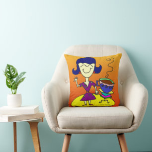 I love coffee throw pillow