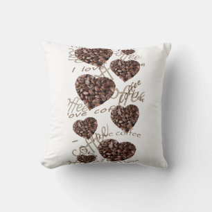 I Love Coffee! Throw Pillow