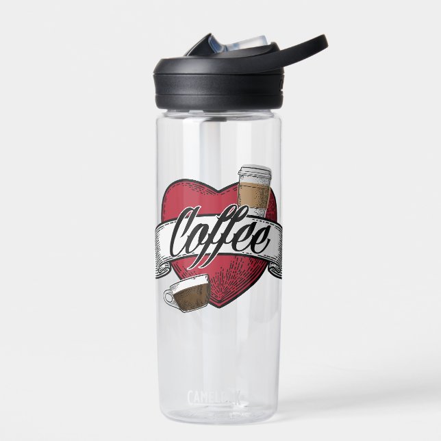 I Love Coffee Water Bottle (Left)