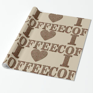 I love coffee wrapping paper