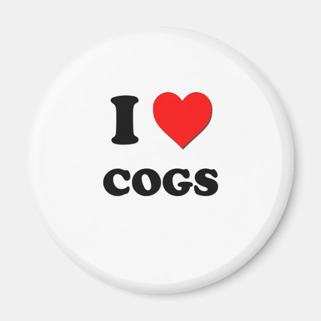 I love Cogs Magnet (Front)