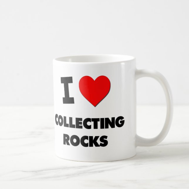 I Love Collecting Rocks Coffee Mug (Right)