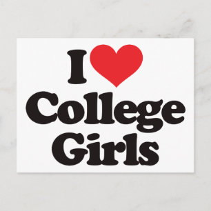 I Love College Girls Postcard