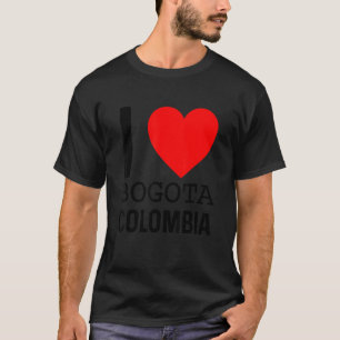 I Love Colombia Bogota Flag Map Colombian Souvenir T-Shirt