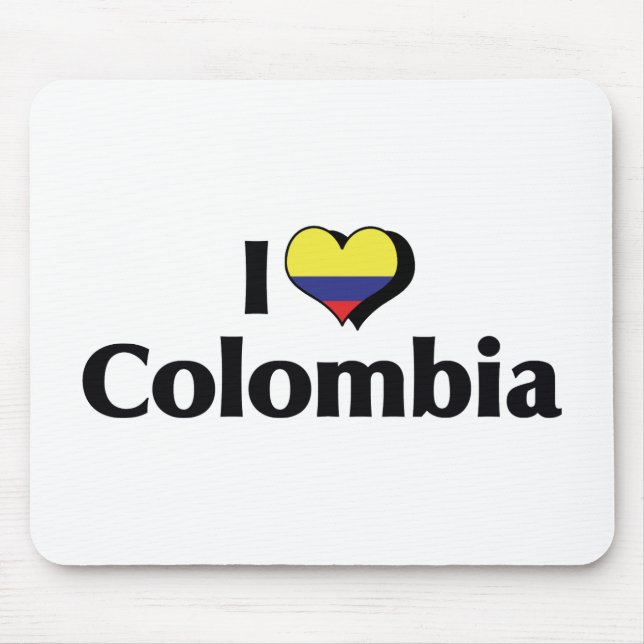 I Love Colombia Flag Mouse Pad (Front)