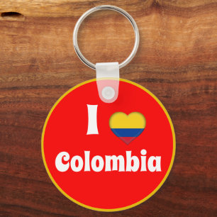 I love Colombia & Heart - country, travel / sports Keychain