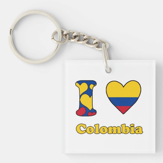 I love Colombia Keychain (Front)