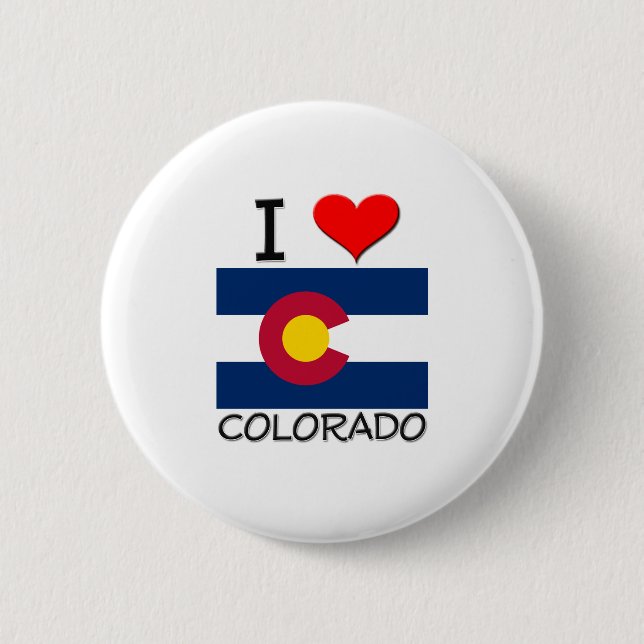 I Love Colorado 2 Inch Round Button (Front)