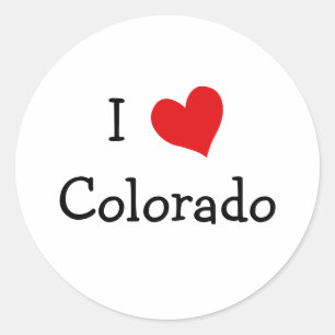 I Love Colorado Classic Round Sticker