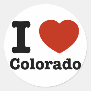 I Love Colorado Classic Round Sticker