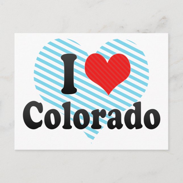 I Love  Colorado Postcard (Front)
