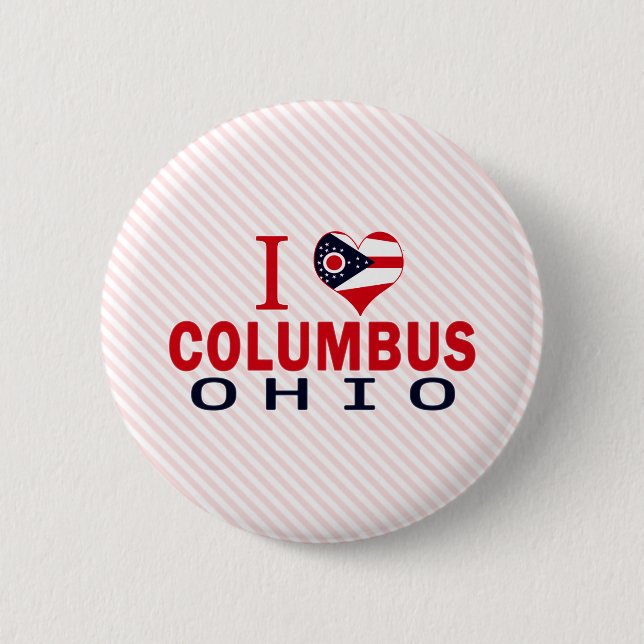 I love Columbus, Ohio 2 Inch Round Button (Front)