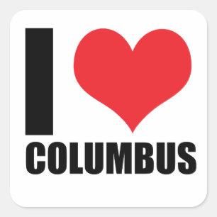 I love Columbus  Square Sticker