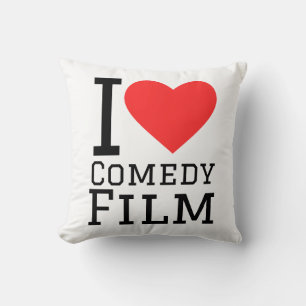 I love comedy film throw pillow