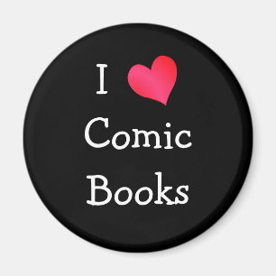 I Love Comic Books Magnet