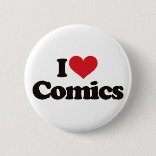 I Love Comics 2 Inch Round Button