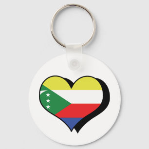 I Love Comoros Keychain