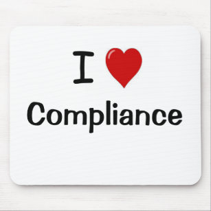 I Love Compliance I Heart Compliance Officer Gift Mouse Pad