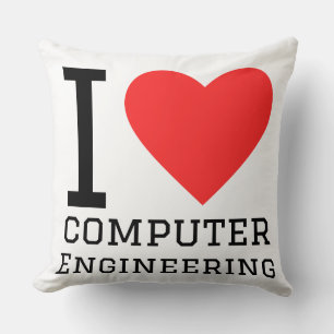 I love computer engineering throw pillow