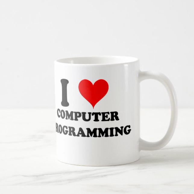 I Love Computer Programming Coffee Mug (Right)