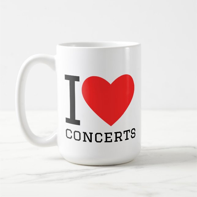 I love concerts coffee mug (Left)