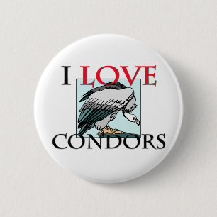 I Love Condors 2 Inch Round Button