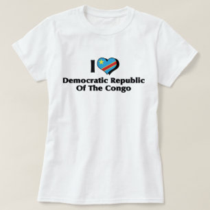 I Love Congo Democratic Republic Flag T-Shirt