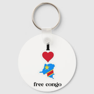 i love congo design keychain
