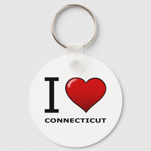 I LOVE CONNECTICUT KEYCHAIN (Front)
