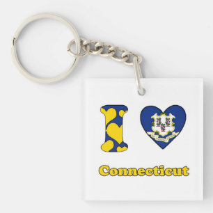 I love Connecticut Keychain