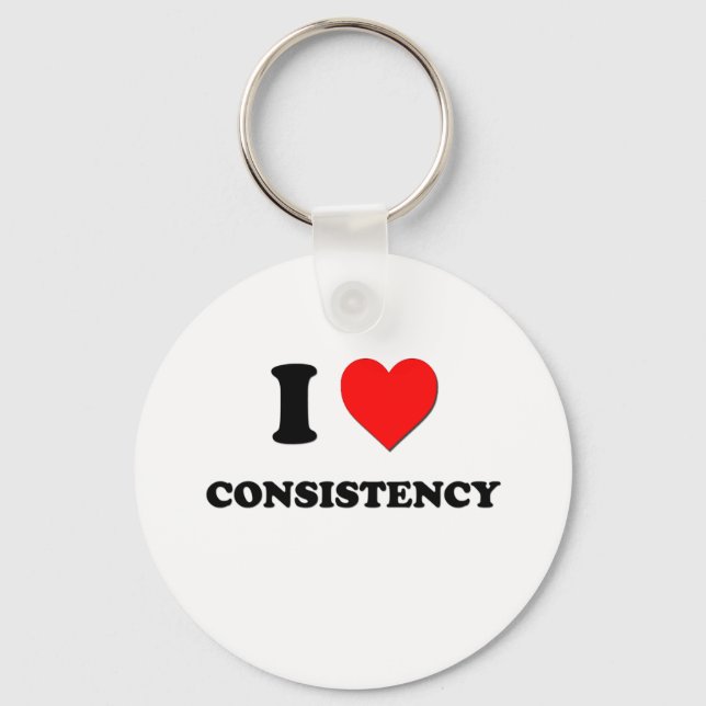 I love Consistency Keychain (Front)