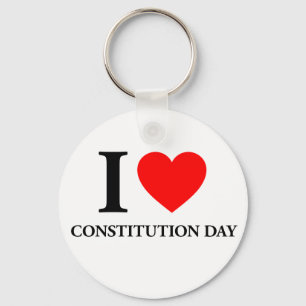 I Love Constitution Day Keychain